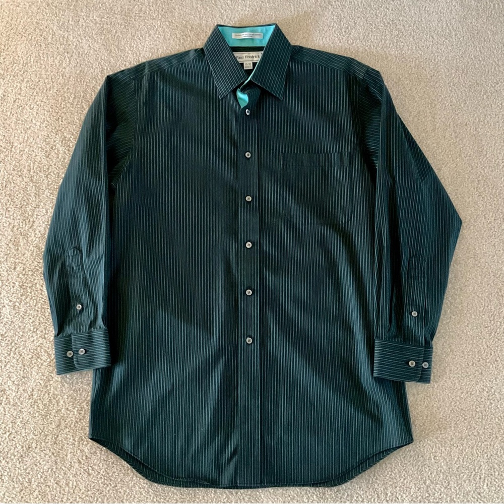 Paul Fredrick No-Iron Two-Ply Cotton Shirt Size 15-32